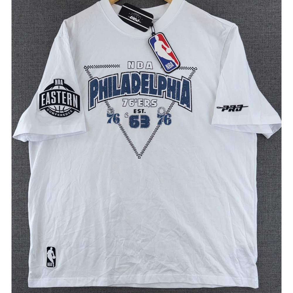 Pro Standard NBA Philadelphia 76ers T-Shirt Mens 2XL White BP71517069-WHT NWT